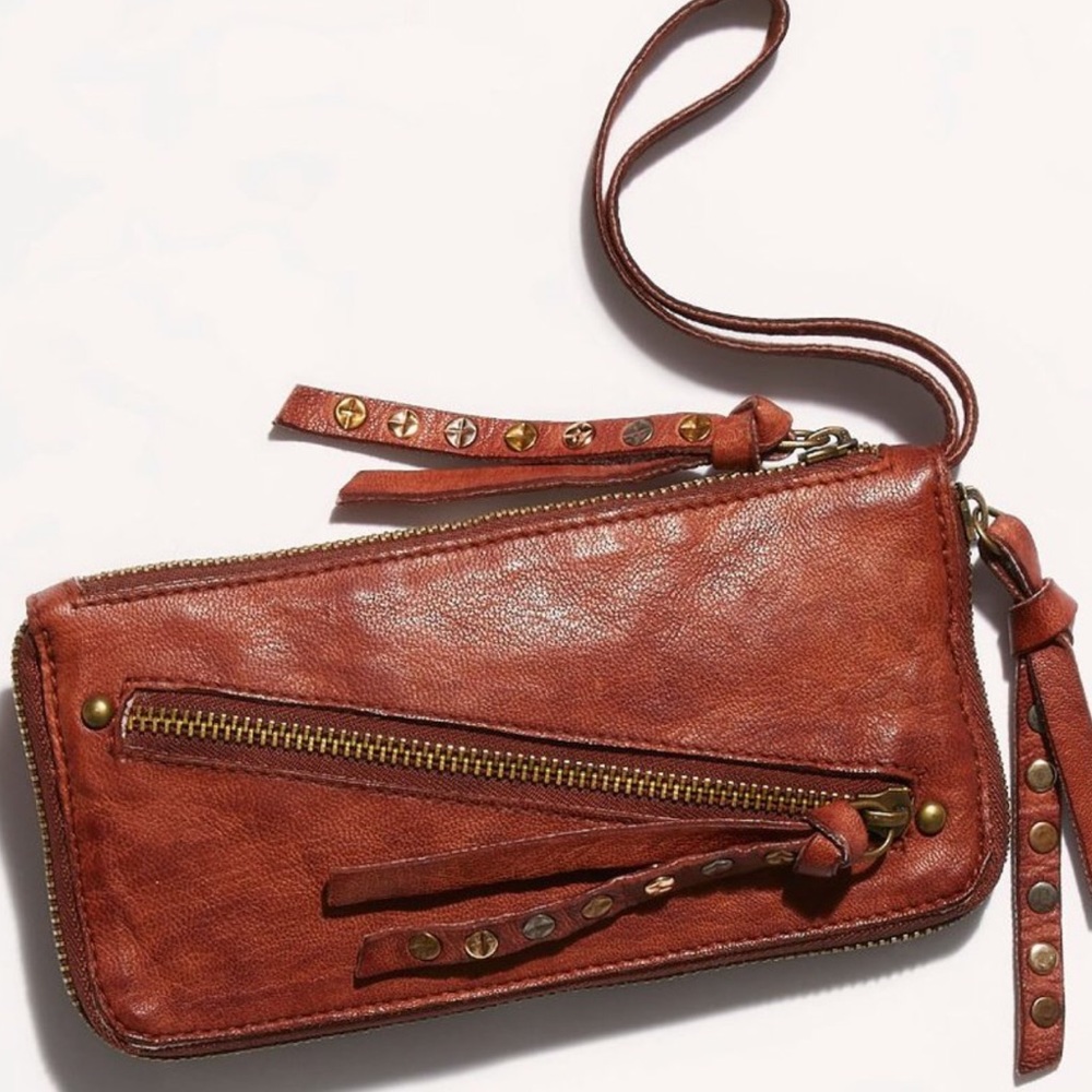 NEW Free People distressed leather wallet
